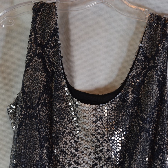 QED London Sequin Animal Print Dress SZ L - Picture 11 of 14